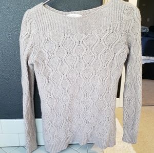 LOFT cableknit boatneck sweater